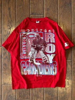Vintage 90s Patrick Roy Montreal Canadiens Starter Shirt